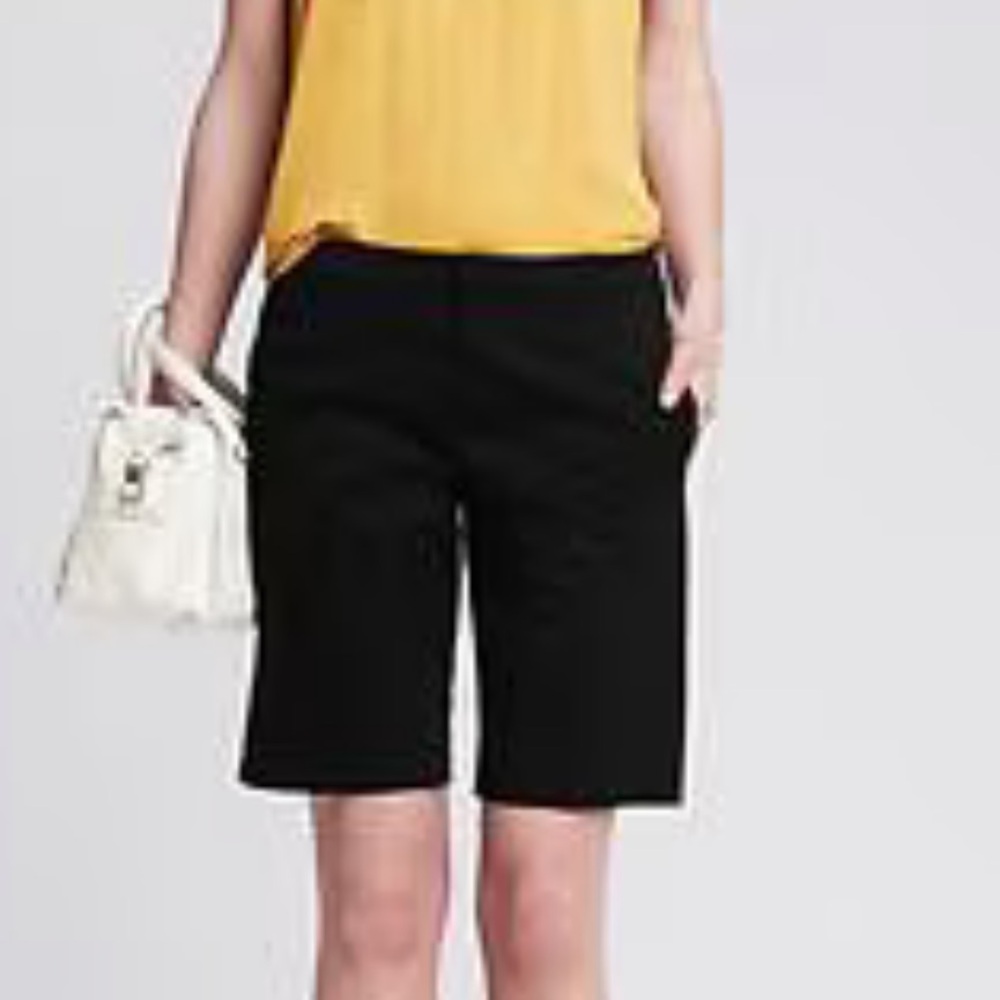Banana Republic Black Bermuda Shorts Classic Style